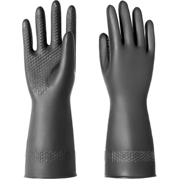 Chemical Resistant Latex Gloves,Cleaning Protective Safety Work Heavy Duty Glove - Picture 7 of 7